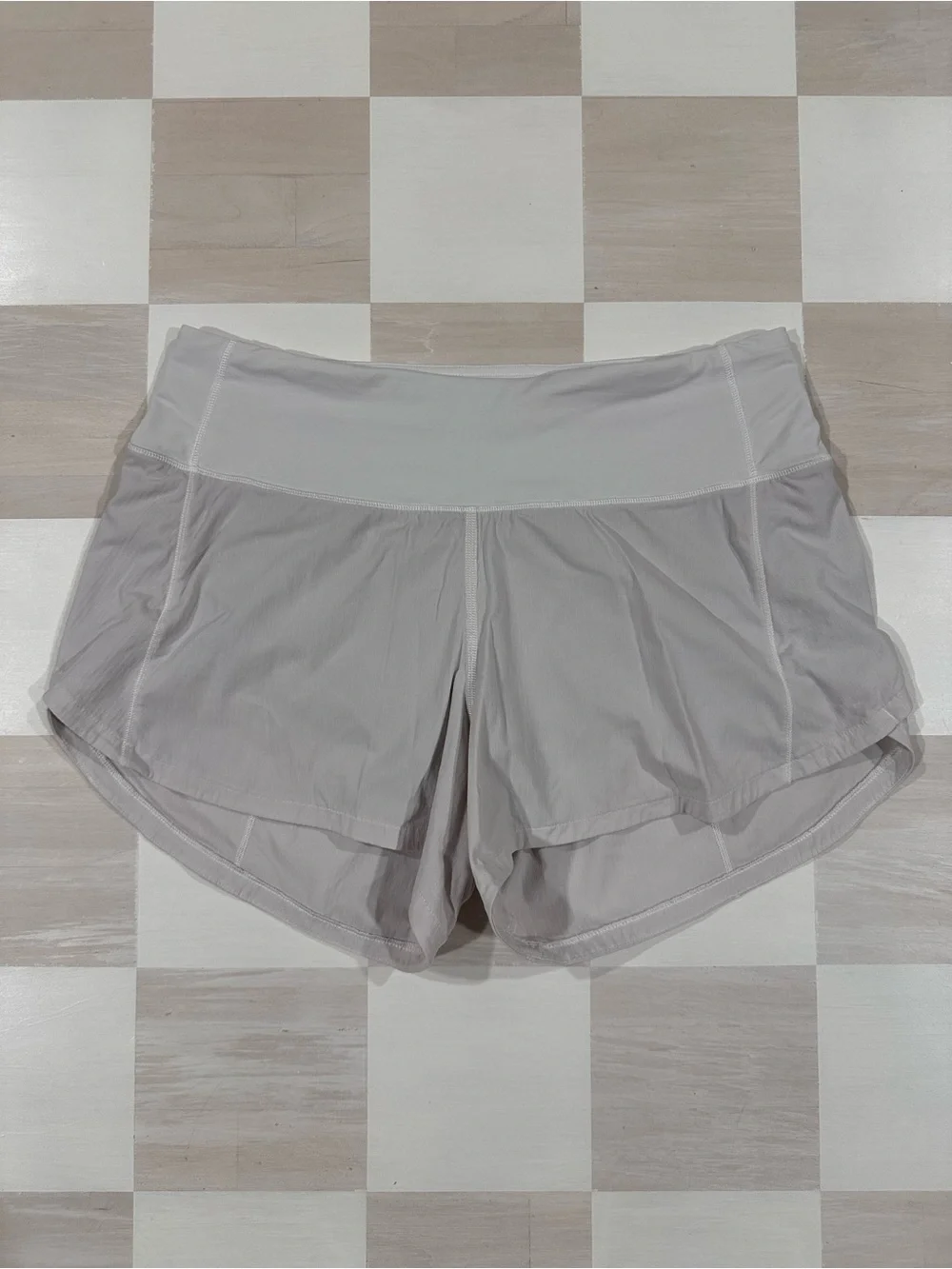 lululemon speed up short white 4” long updated fit 4 W7AVLT